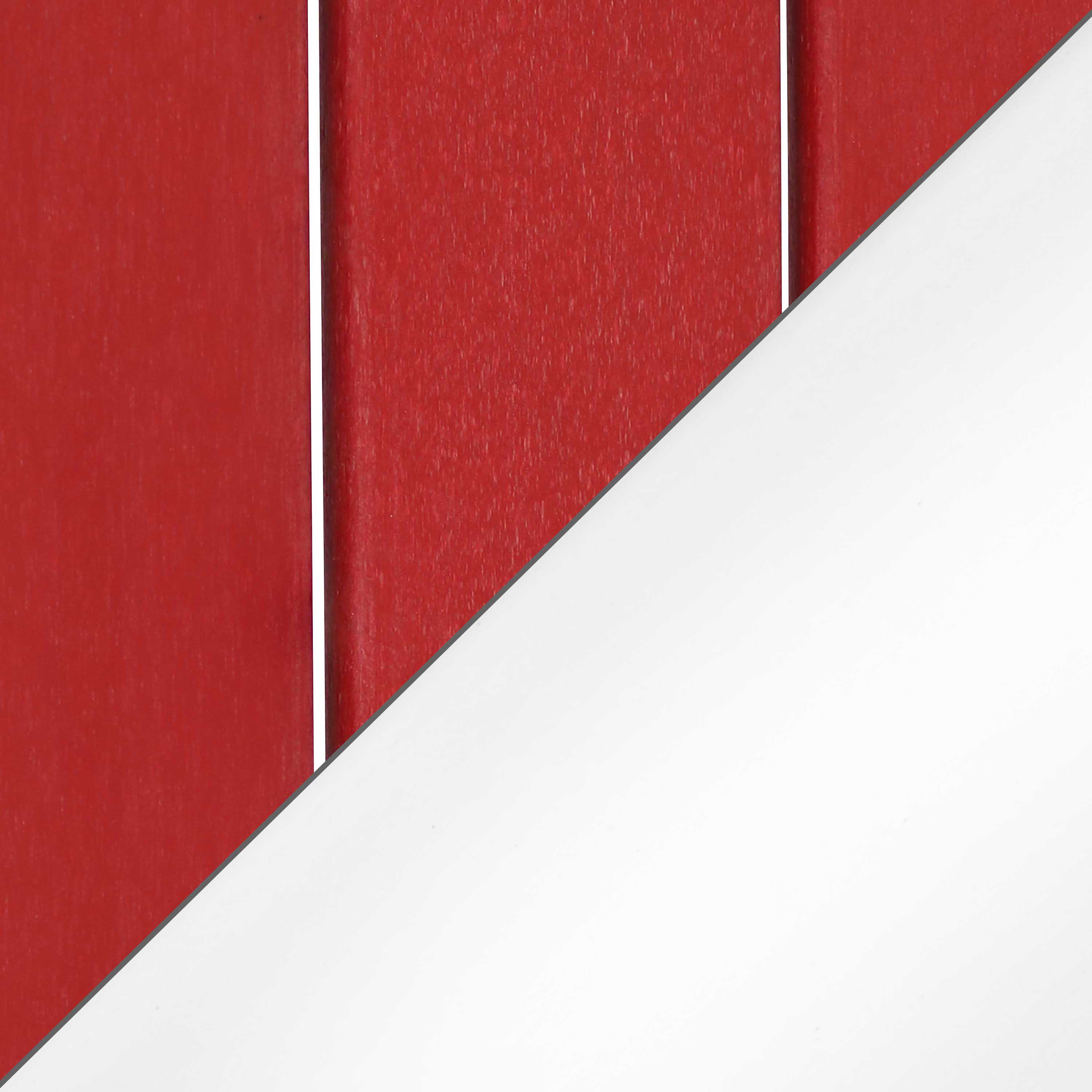 Alt View 4. Sunnydaze - HDPE Adirondack Chair with Drink Holder - Red and White.