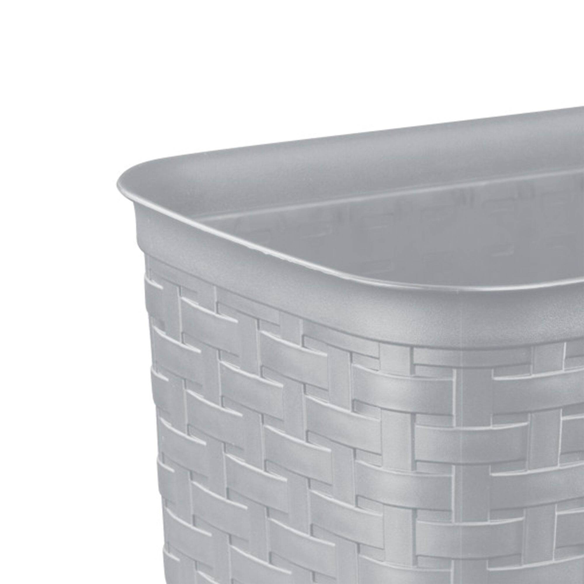 Alt View 4. Sterilite - Sterilite 3.4 Gallon/13 Liter Decorative Weave Wastebasket, Cement (6 Pack) - Cement.