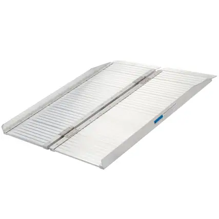Front. Silver Spring - Silver Spring Mobility and Utility Ramp, 3 Foot Single Fold with 600 lb Capacity - Silver.