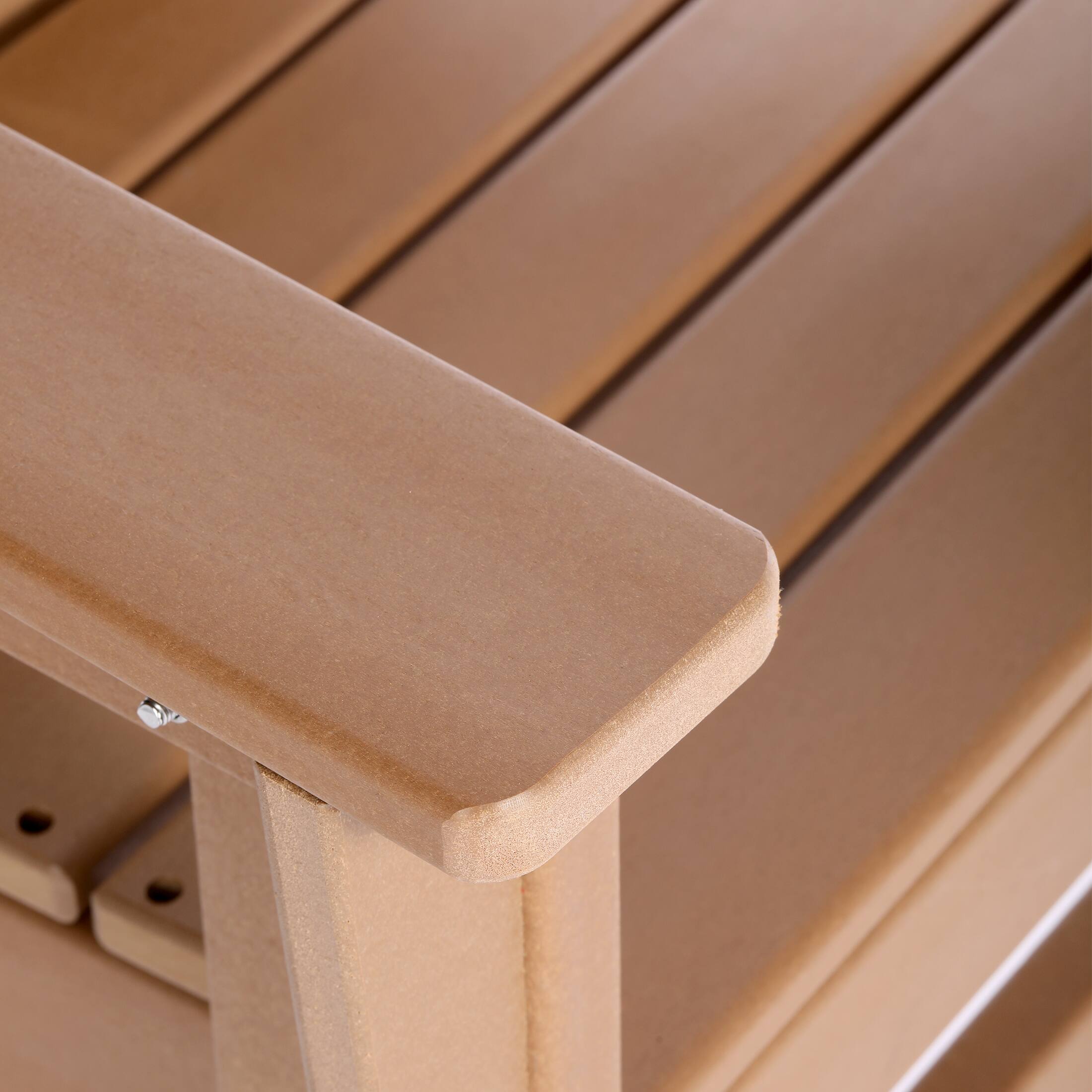 Alt View 6. WestinTrends - WestinTrends Malibu Kids Outdoor Adirondack Plastic Patio Chair (Set of 4) - Teak.