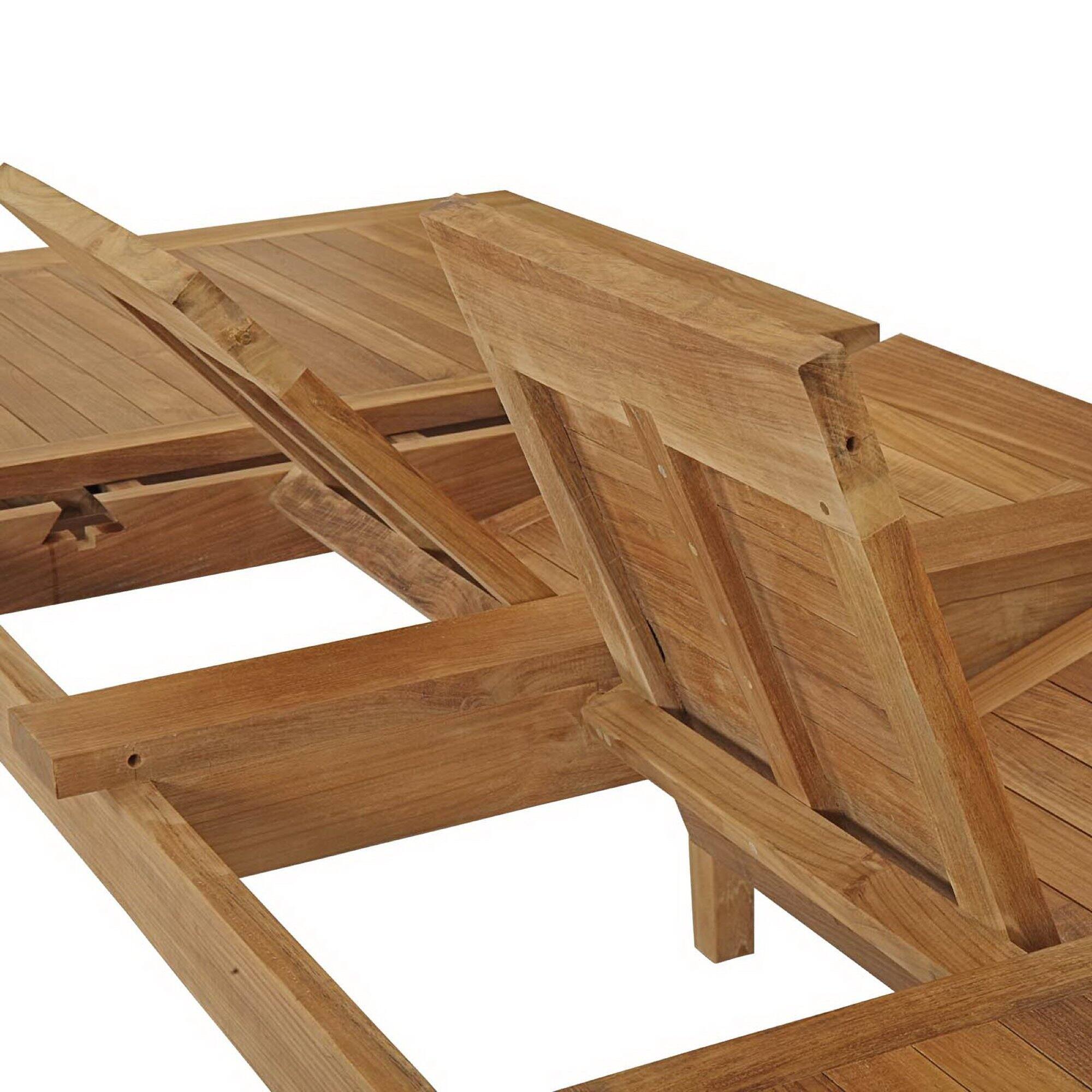 Alt View 10. Modway - Marina Extendable Outdoor Patio Teak Dining Table by Modway - Natural.