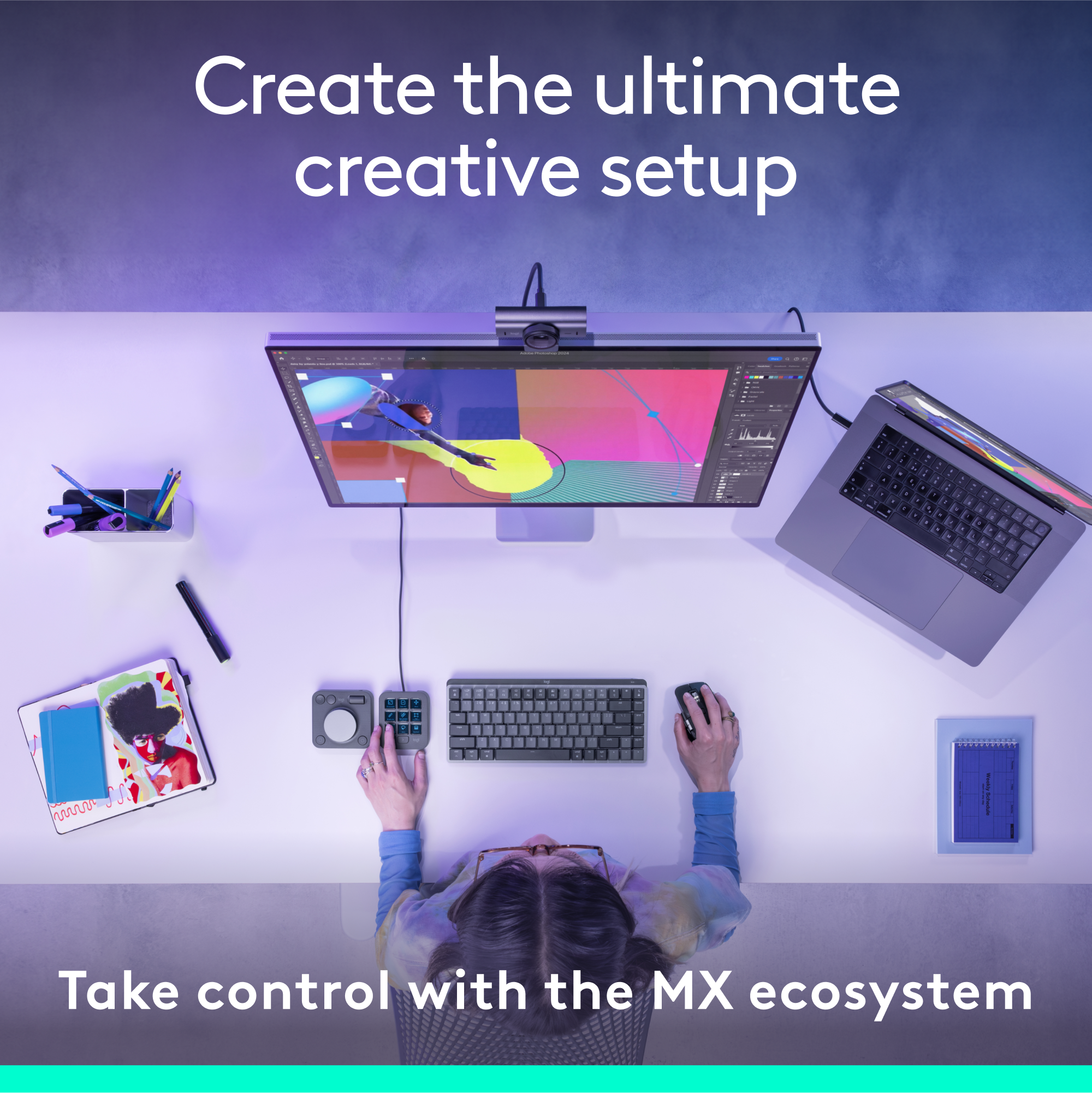 Create the ultimate creative setup. Take control with the MX ecosystem.