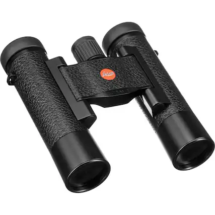 Front. Leica - Leica 10x25 Ultravid Blackline Binocular (Black with Black Leather) - Black.