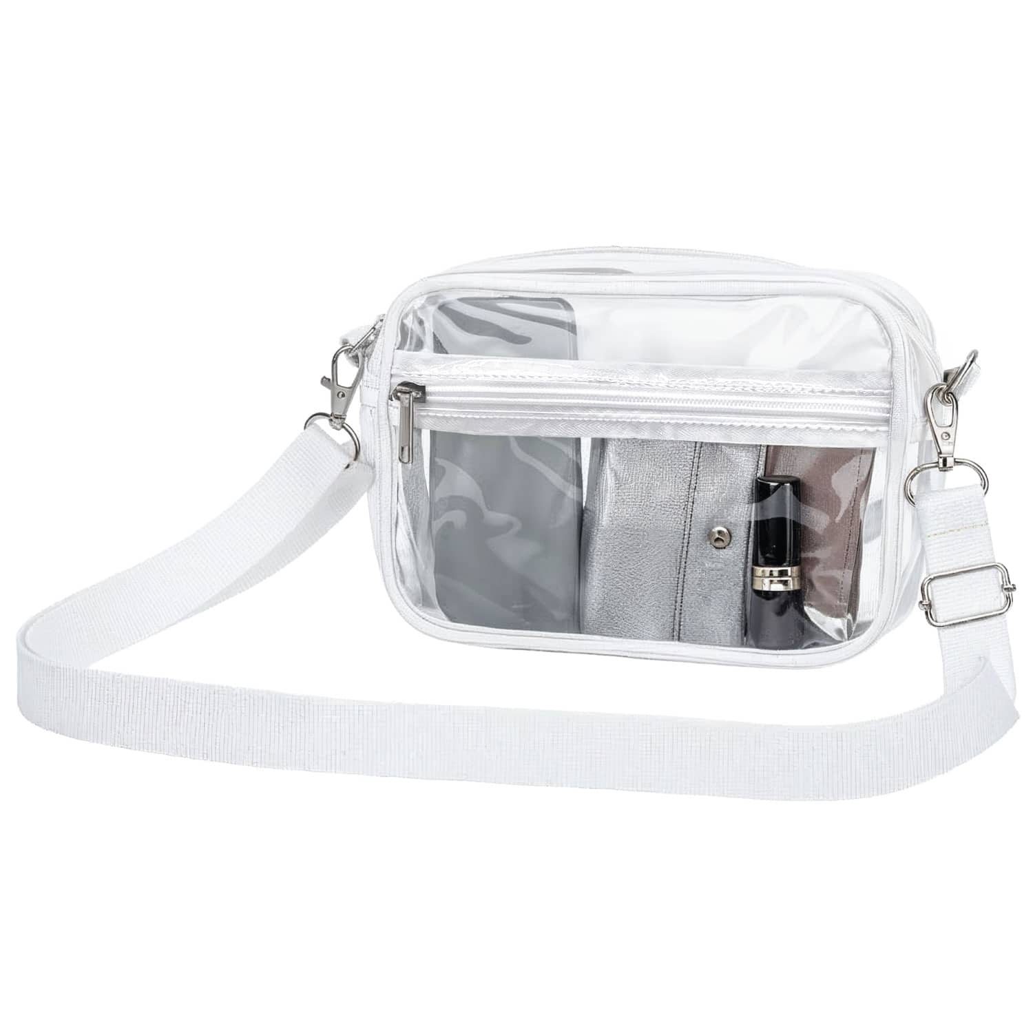 Garnen - Shoulder Bag for Stadium Events, Crossbody Bag, Handbag for Concerts Festival, Stadium Purse Bag - Clear