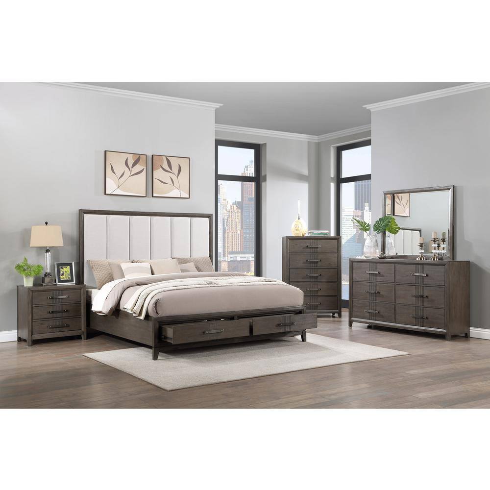 Alt View 4. New Classic Furniture - Landon Nightstand-Walnut - Walnut.