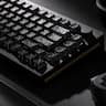 Womier - ABS Keycaps, 109-Key Carbon Fiber Patterned Transparent Keycap Set Cherry Profile for 60 65 75 Layout Mechnical Keyboard - Black