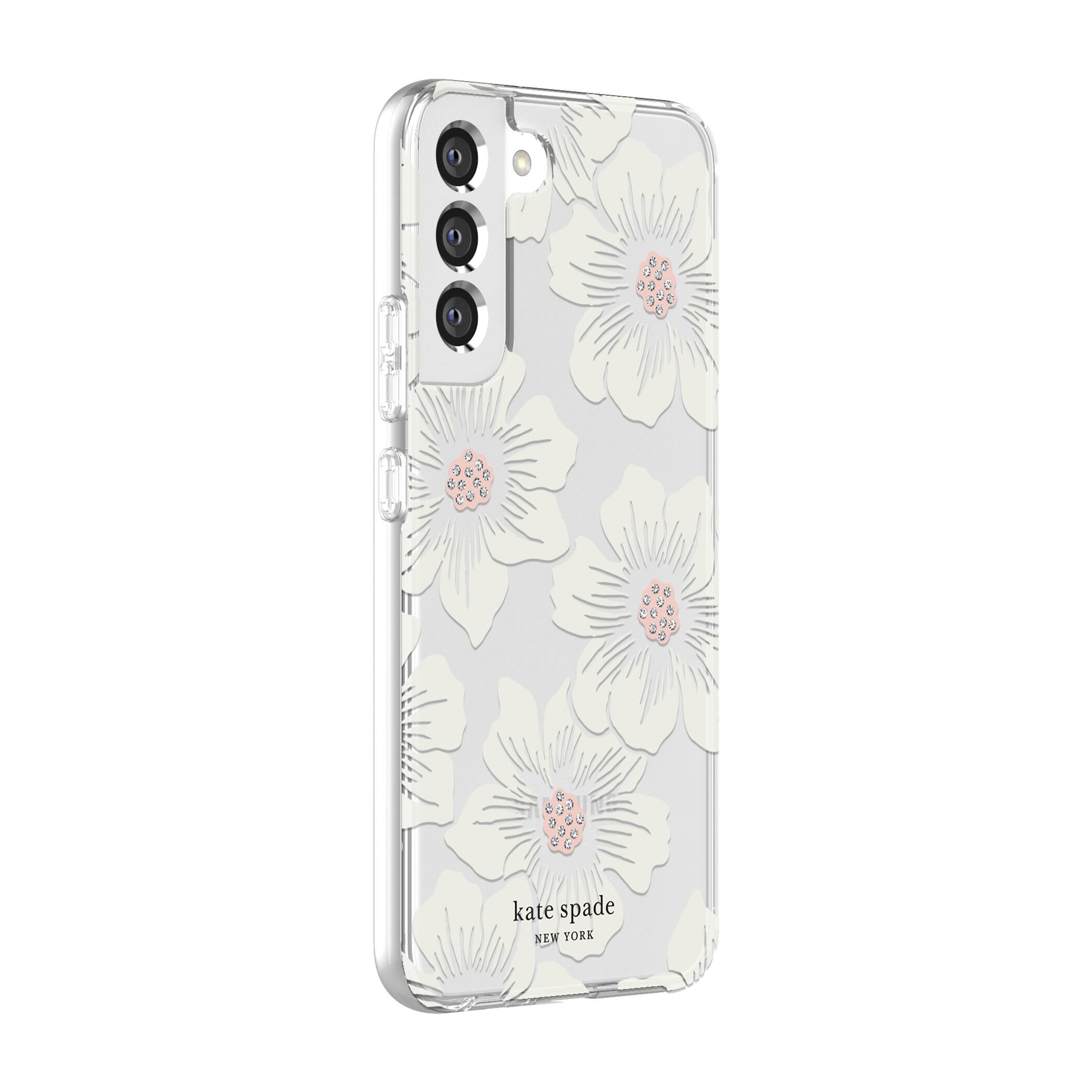 Left. kate spade new york - Protective hardshell case for Samsung Galaxy S22 Ultra - Hollyhock.