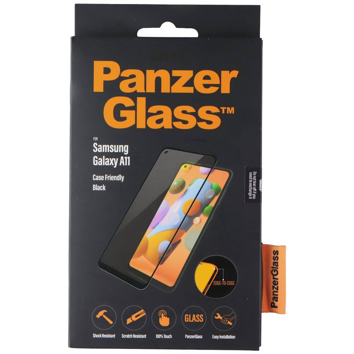 ORIGINAL Panzer Glass™ FOR Samsung Galaxy A11 Case Friendly pu Domot R Black exchange tear off iyou CN - you Shock Resistant Scratch Resistant 100% Touch EUGE 3303-0-3003 GLASS PanzerGlass Easy installation PanzerGlass