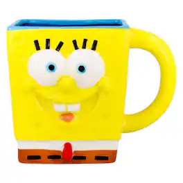 Silver Buffalo - Nickelodeon SpongeBob SquarePants 20-Ounce Sculpted Ceramic Mug - Yellow
