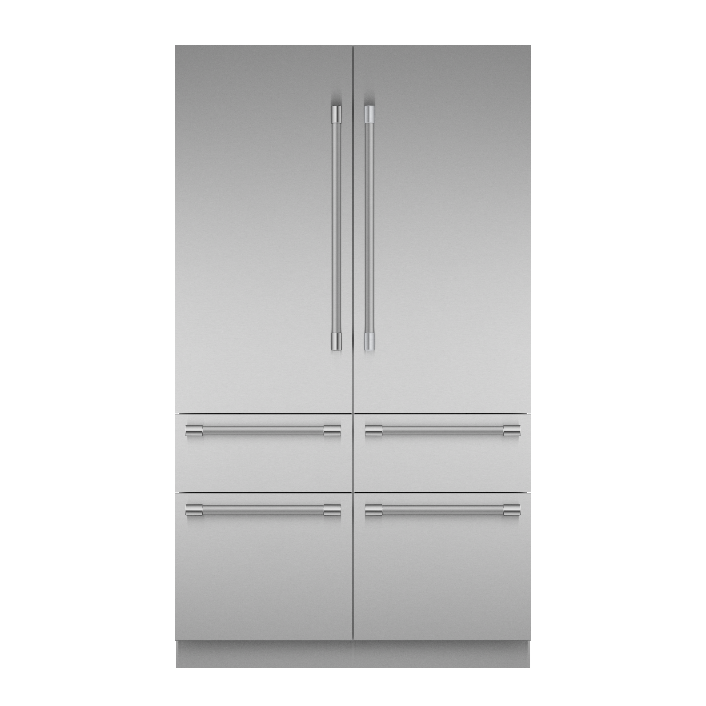 Front. Thermador - Freedom Collection 48 in Wide 26.8 Cu. Ft. Smart Built-in French Door Bottom Freezer Refrigerator, Professional Handles - Stainless Steel.