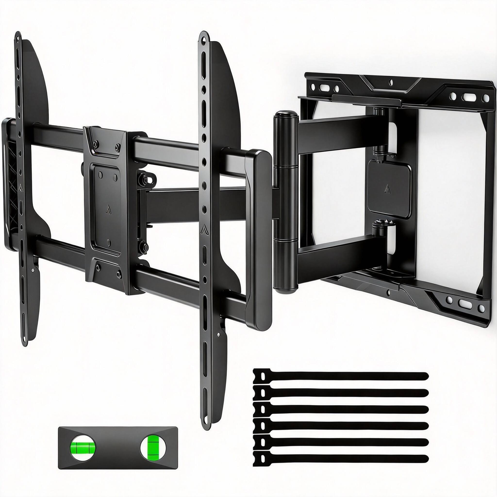 Front. OMOMMD - Full Motion TV Wall Mount 37-84" Swivel Tilt 110lbs 600x400 VESA - 37-84" Full Motion TV Wall Mount.