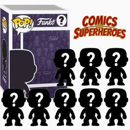 Pack of 8 Surprise Mystery Comics & Superheroes Funko Pop! Randomly Selected - Black