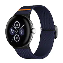 Stock Preferred - Stretchy Solo Loop Band for Google Pixel Watch 3/2/1 (41mm) - DarkBlue