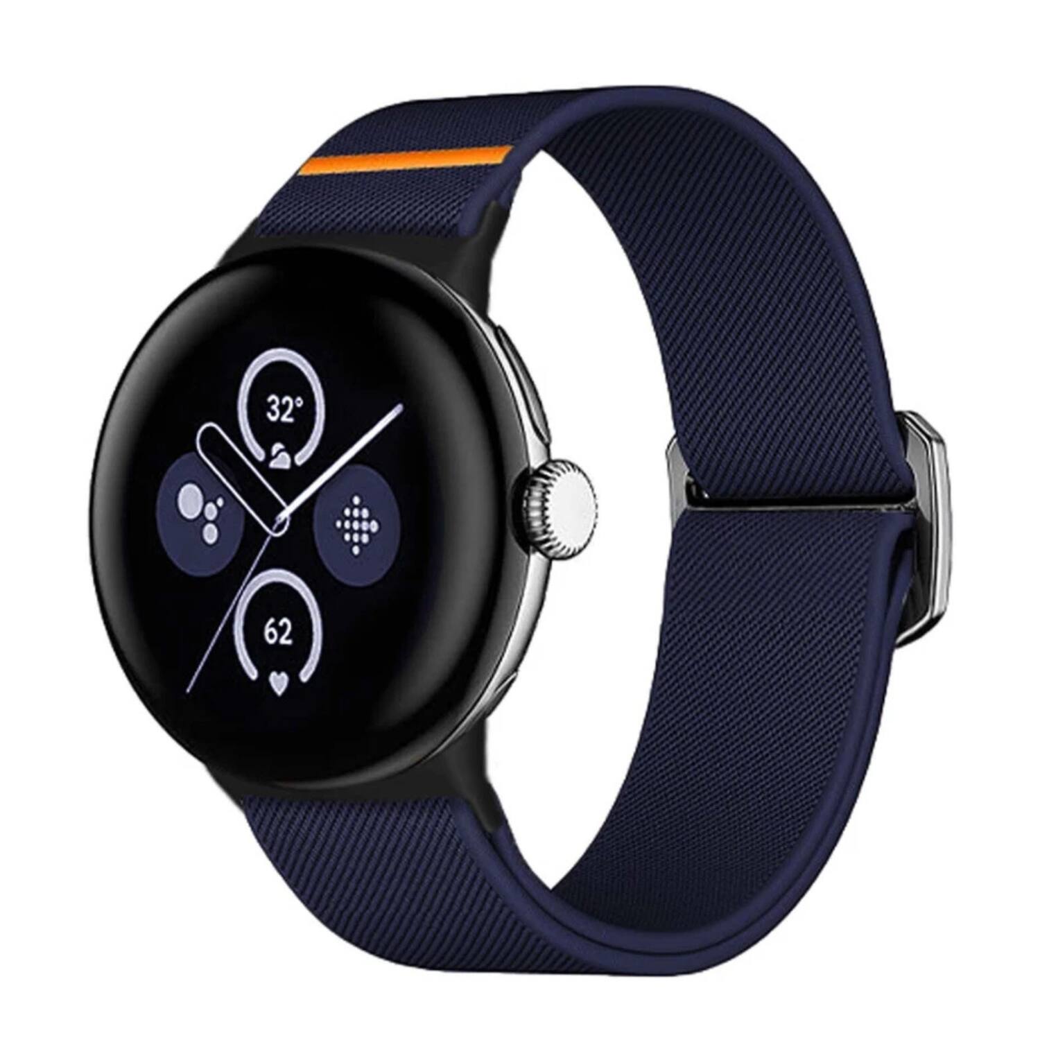 Stock Preferred - Stretchy Solo Loop Band for Google Pixel Watch 3/2/1 (41mm) - DarkBlue