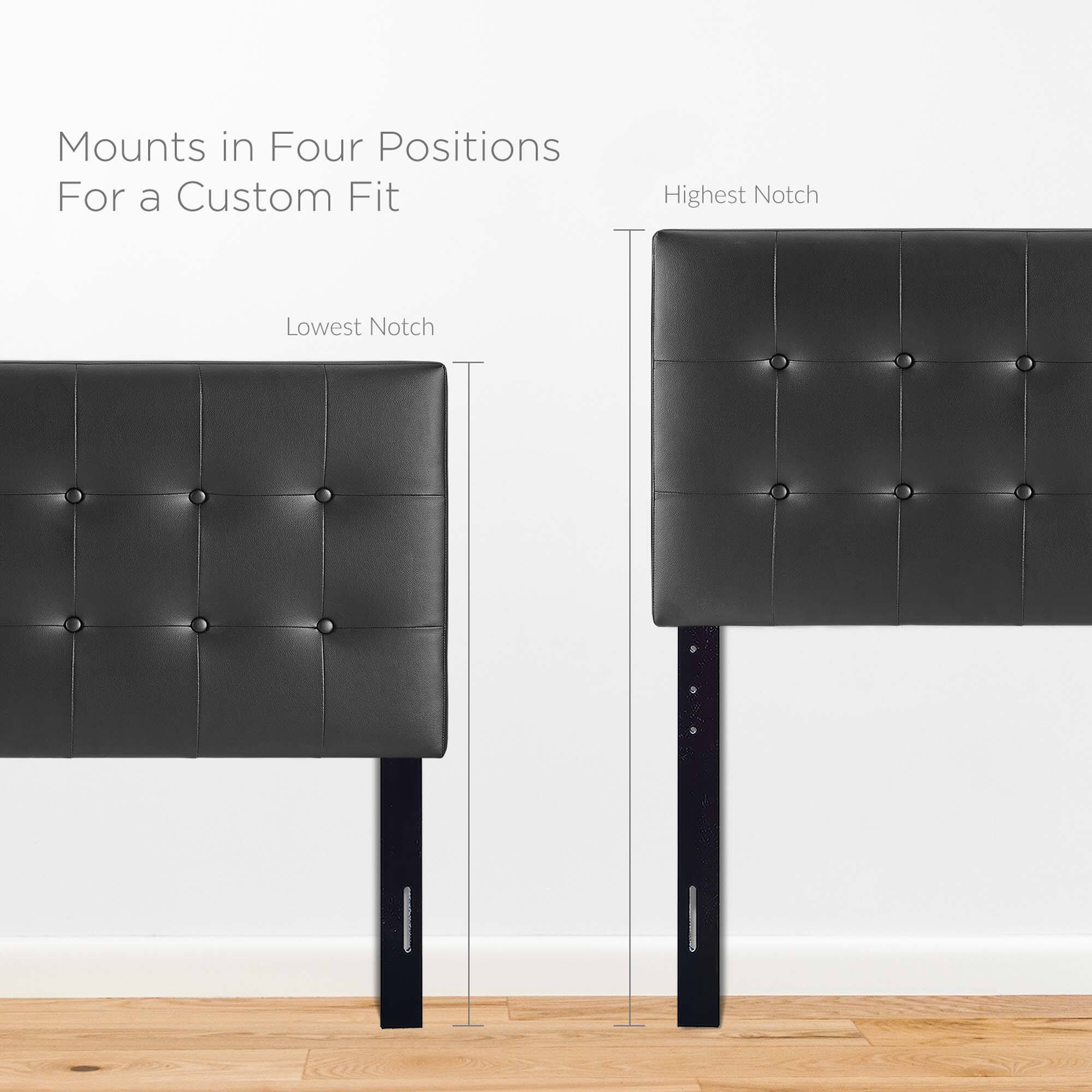 Mounts in Four Positions  
For a Custom Fit  

Lowest Notch  

Highest Notch