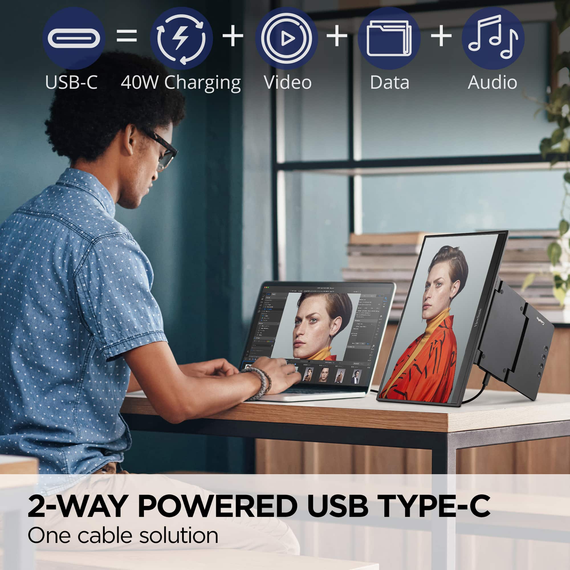 2-WAY POWERED USB TYPE-C One cable solution