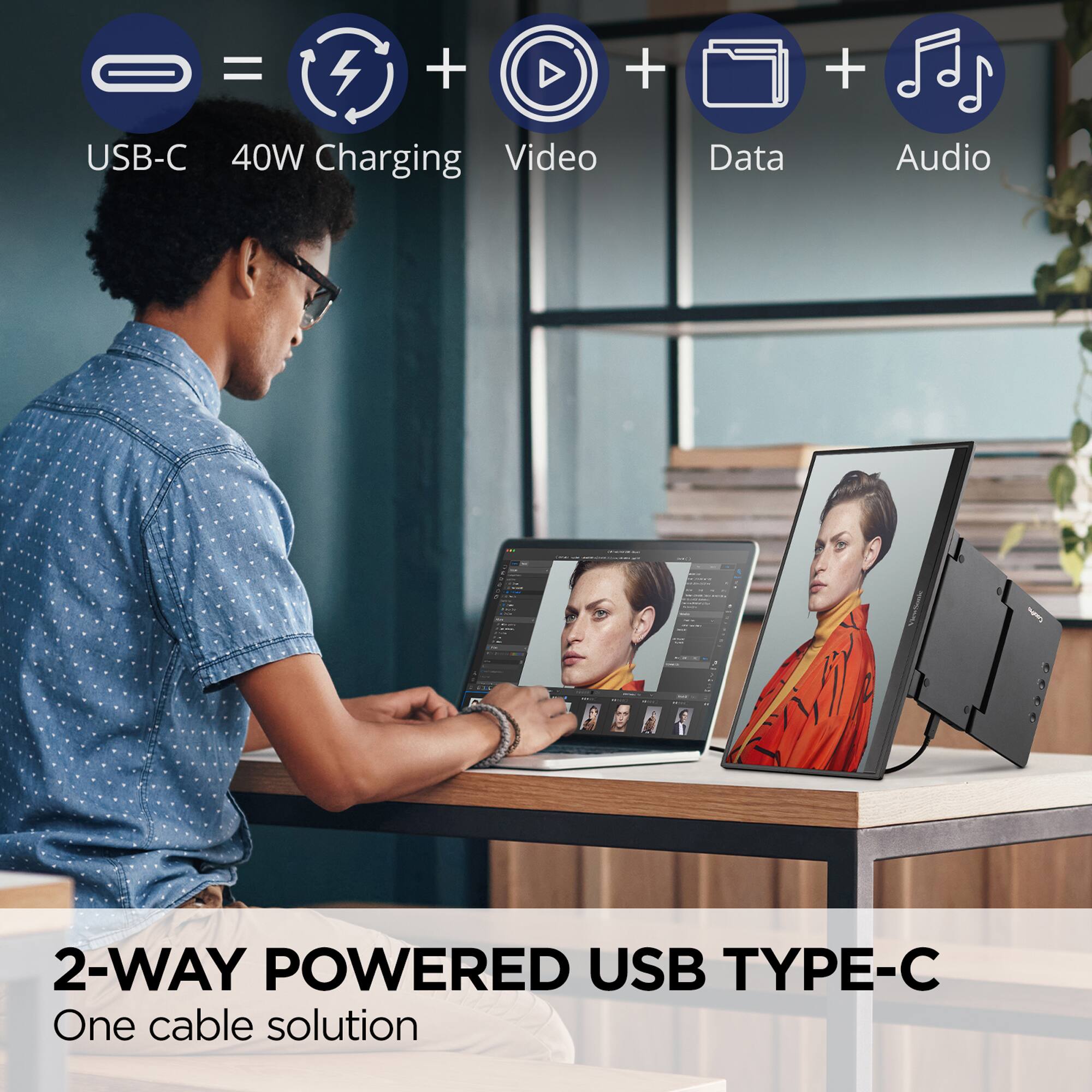 2-WAY POWERED USB TYPE-C One cable solution