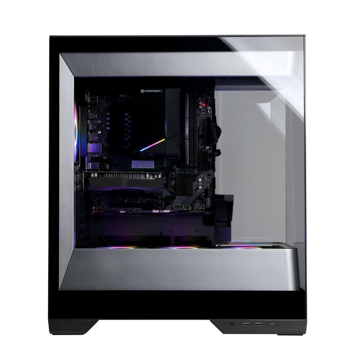 Alt View 12. CyberPowerPC - Gaming Desktop - AMD Ryzen 5 8400F - NVIDIA GeForce RTX 3050 6GB - 16GB DDR5 - 1TB PCIe 4.0 SSD Storage - Black.