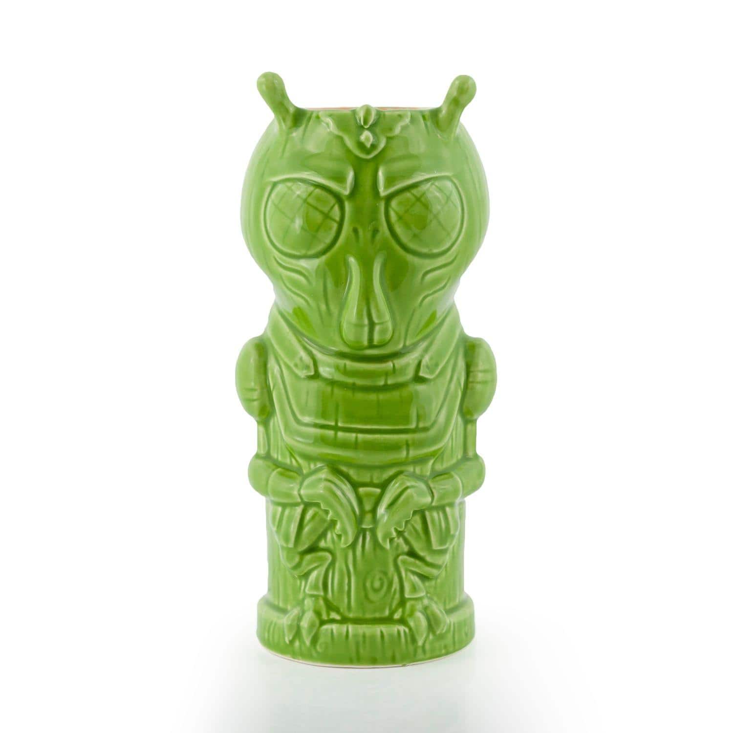ThinkGeek - Geeki Tikis Rick & Morty Krombopulos Michael Tiki Style Ceramic Mug | Holds 16 Ounces - Green