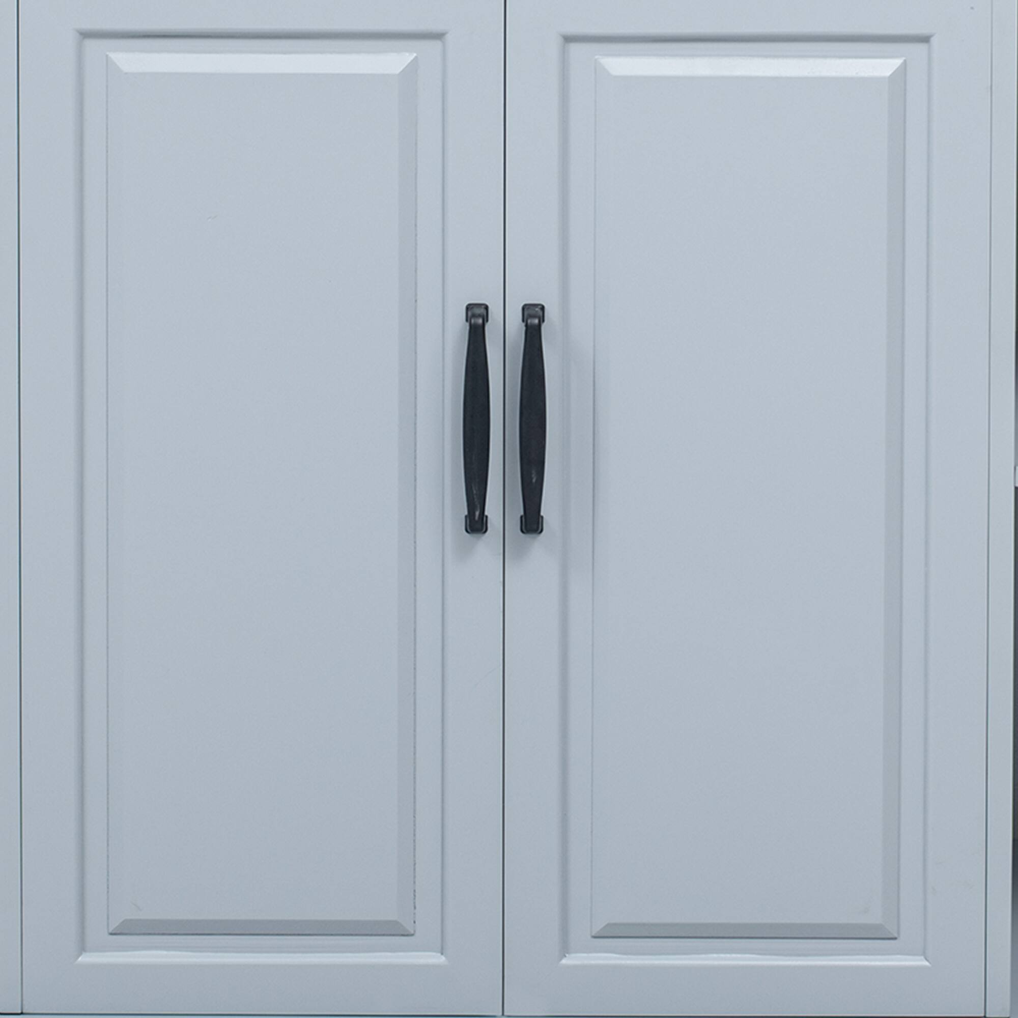 Alt View 8. PexFix - 47" Kitchen Island with Extendable Table & Power Outlet - Rolling Cart with 2 Drawers, 2 Cabinets & Rubber Wood Top - Gray.