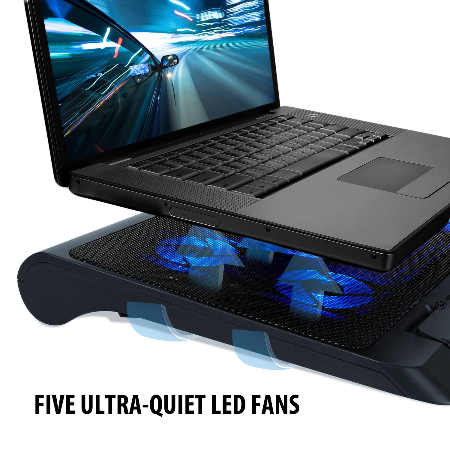 FIVE ULTRA-QUIET LED FANS