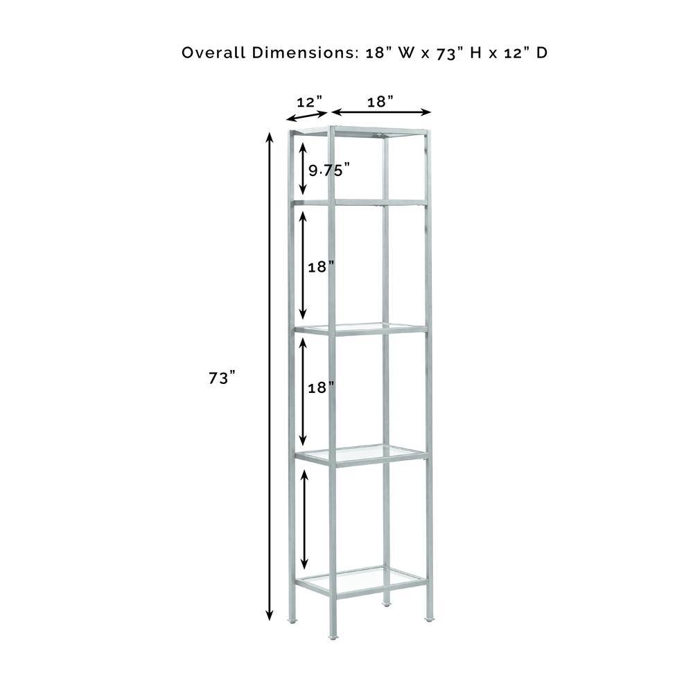 Overall Dimensions: 18" W x 73" H x 12" D