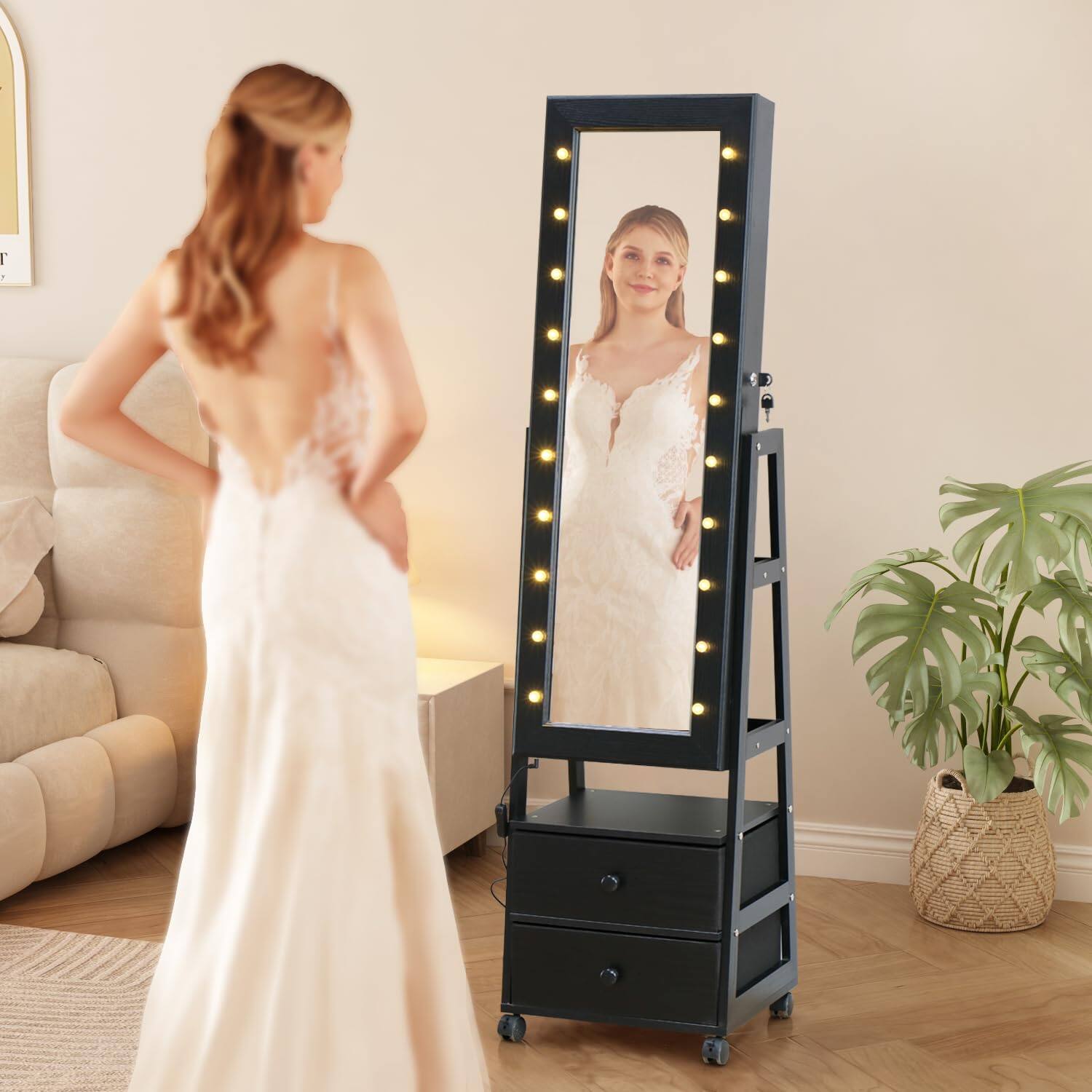 Black 63*16+LED Lights