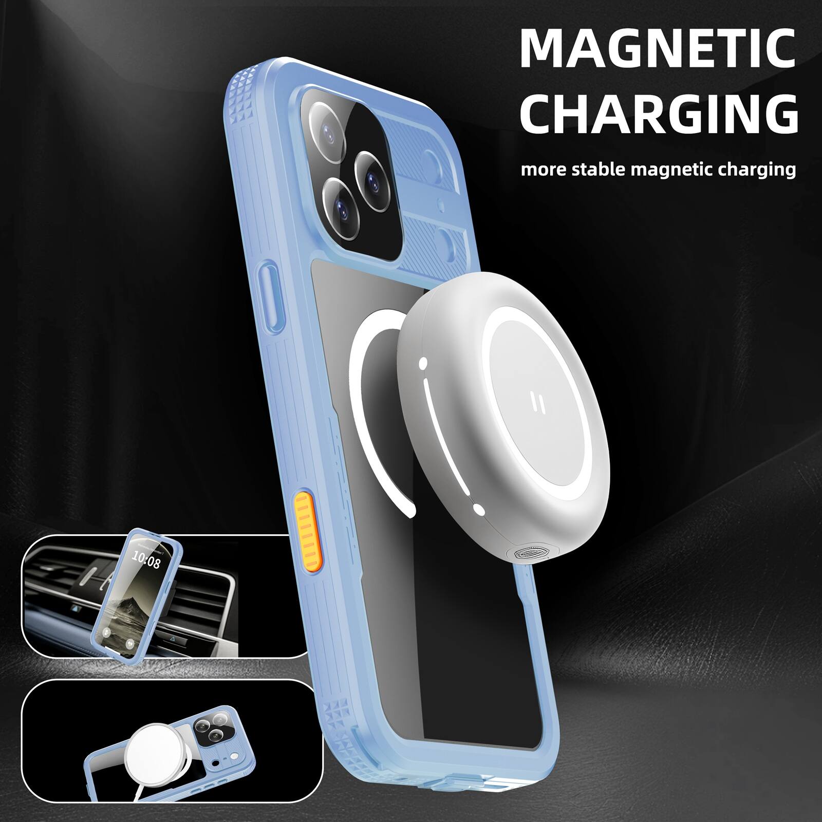 MAGNETIC CHARGING  
more stable magnetic charging