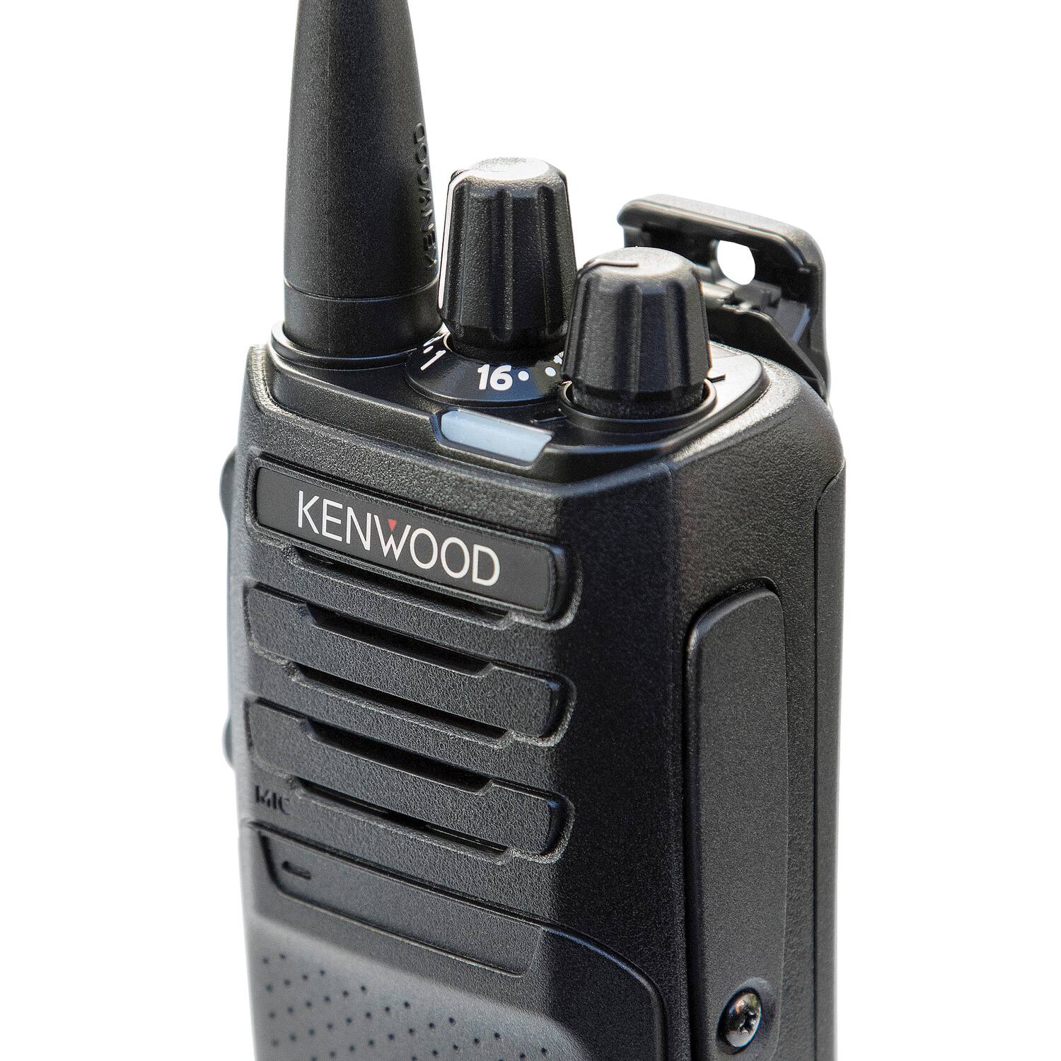 Alt View 7. Kenwood - ProTalk NX-P1300AUK UHF Business Two-Way Radio, Charging Cup, 450000 Sq Ft, 5W, 64 Channels, Analog - Black.