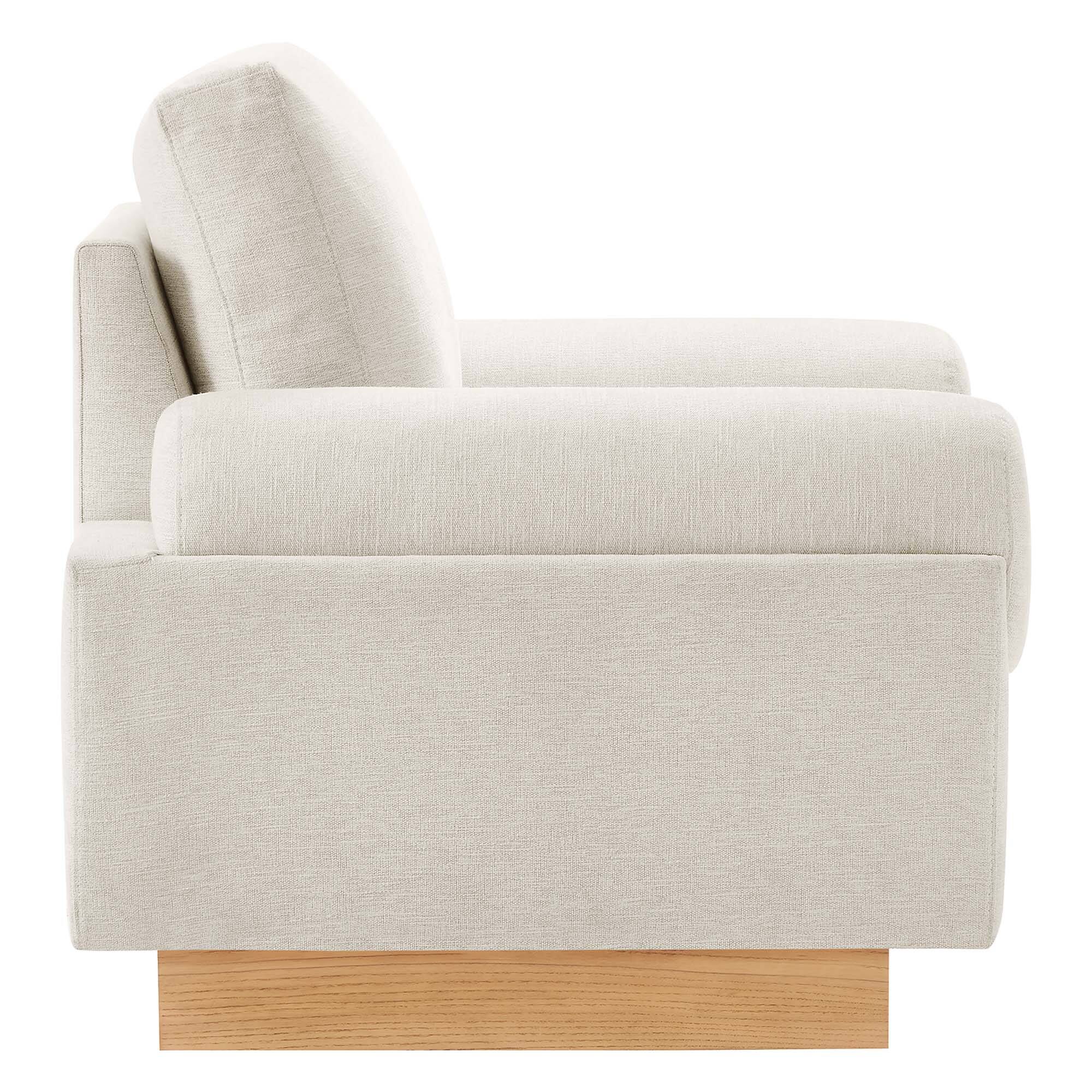 Back. Modway - Oasis Upholstered Fabric Armchair by Modway - White.