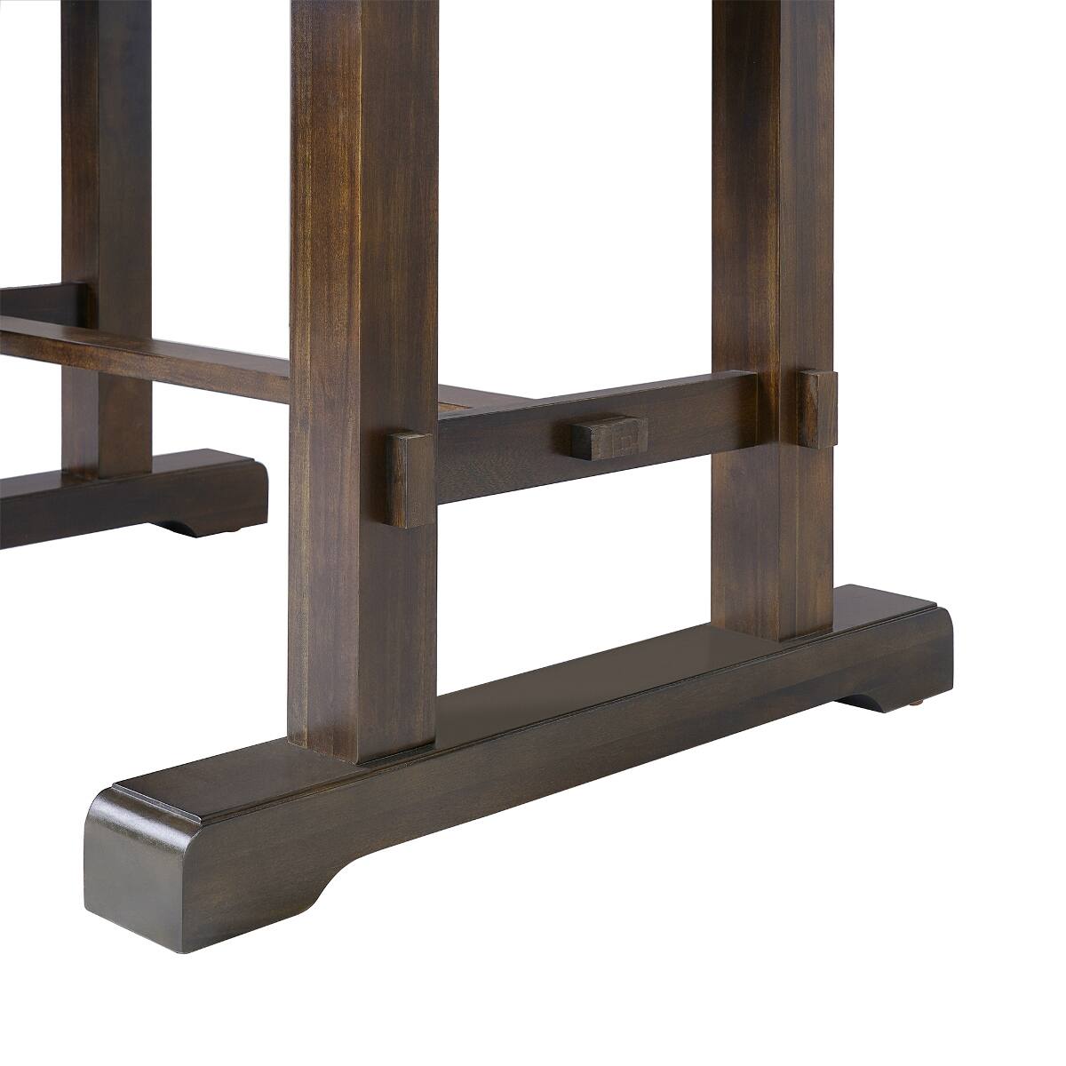 Alt View 9. Loheer - Loheer Extendable Dining Table, Brown Farmhouse Wooden Table for Four to Eight - Brown.