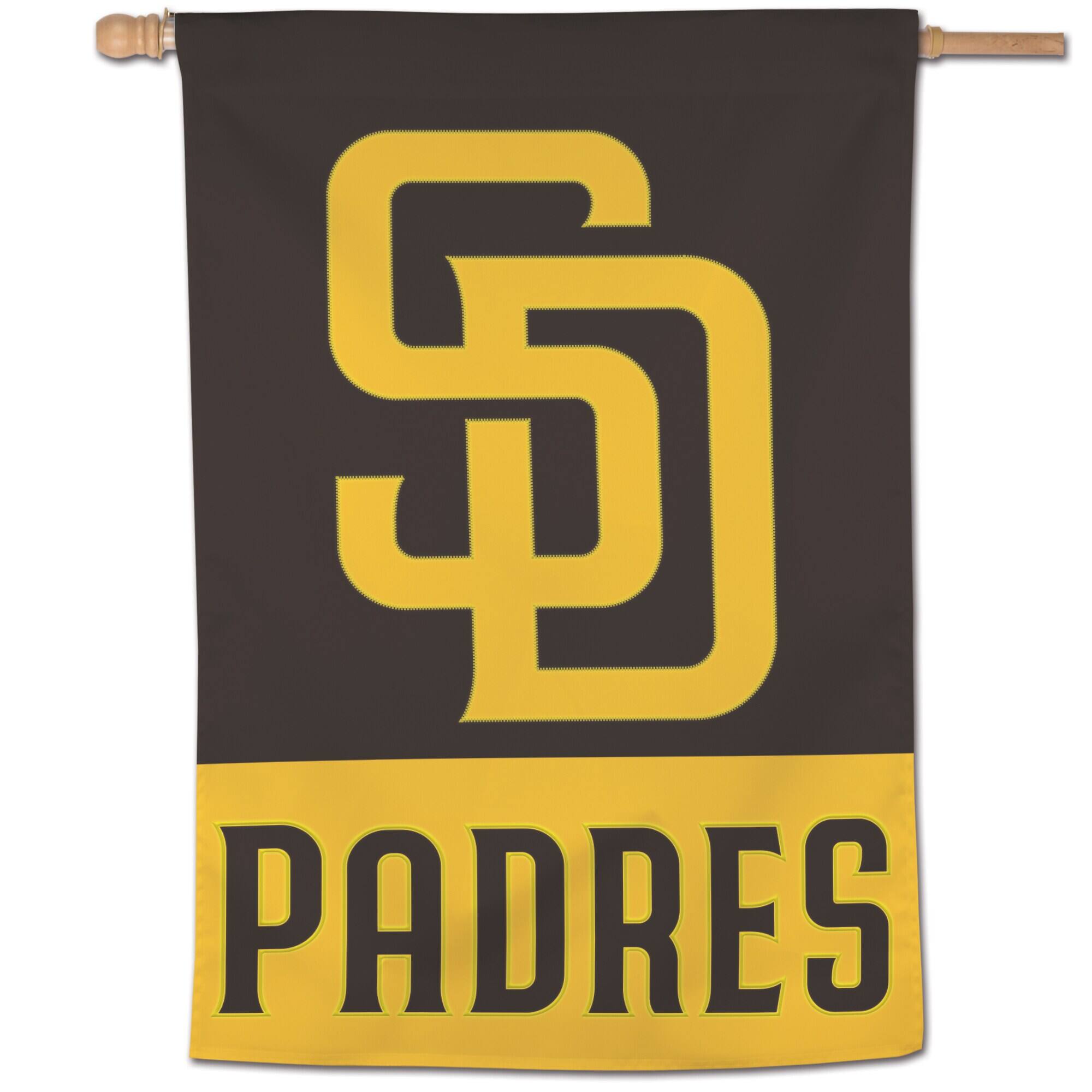 Alt View 1. WinCraft - San Diego Padres 28" x 40" Applique Vertical Banner - Multicolor.
