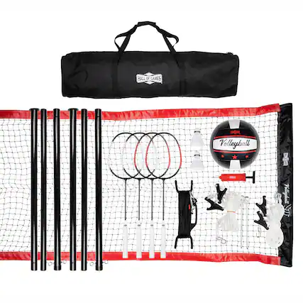 Hall of Fame Volleyball Set - This set includes a net, volleyball, and a bag to carry everything in.