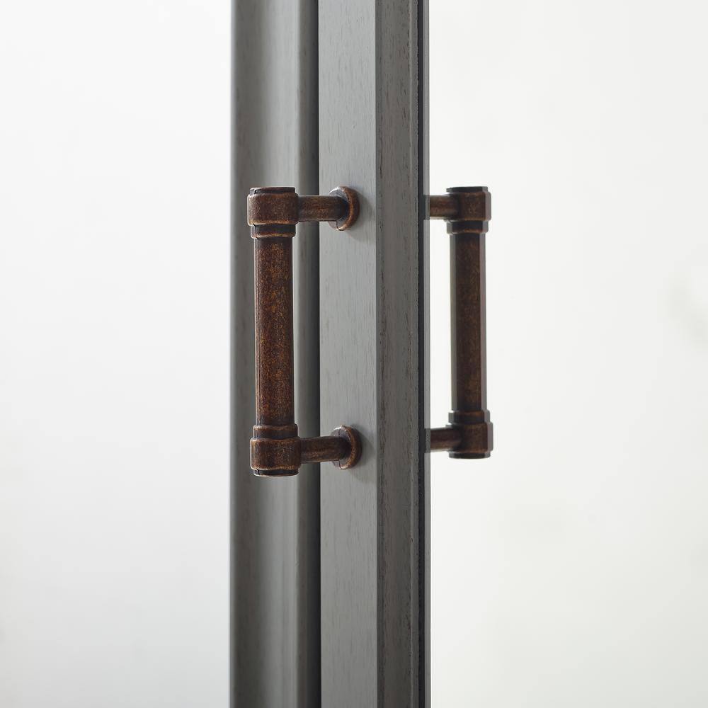 Alt View 2. Crosley Furniture - Tara Wall Cabinet With Mirror - Gray.