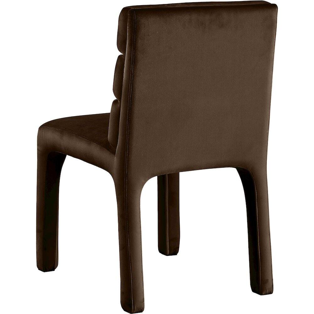 Alt View 1. Meridian Furniture - Kai Brown Velvet Dining Chair, Set of 2 - Brown.