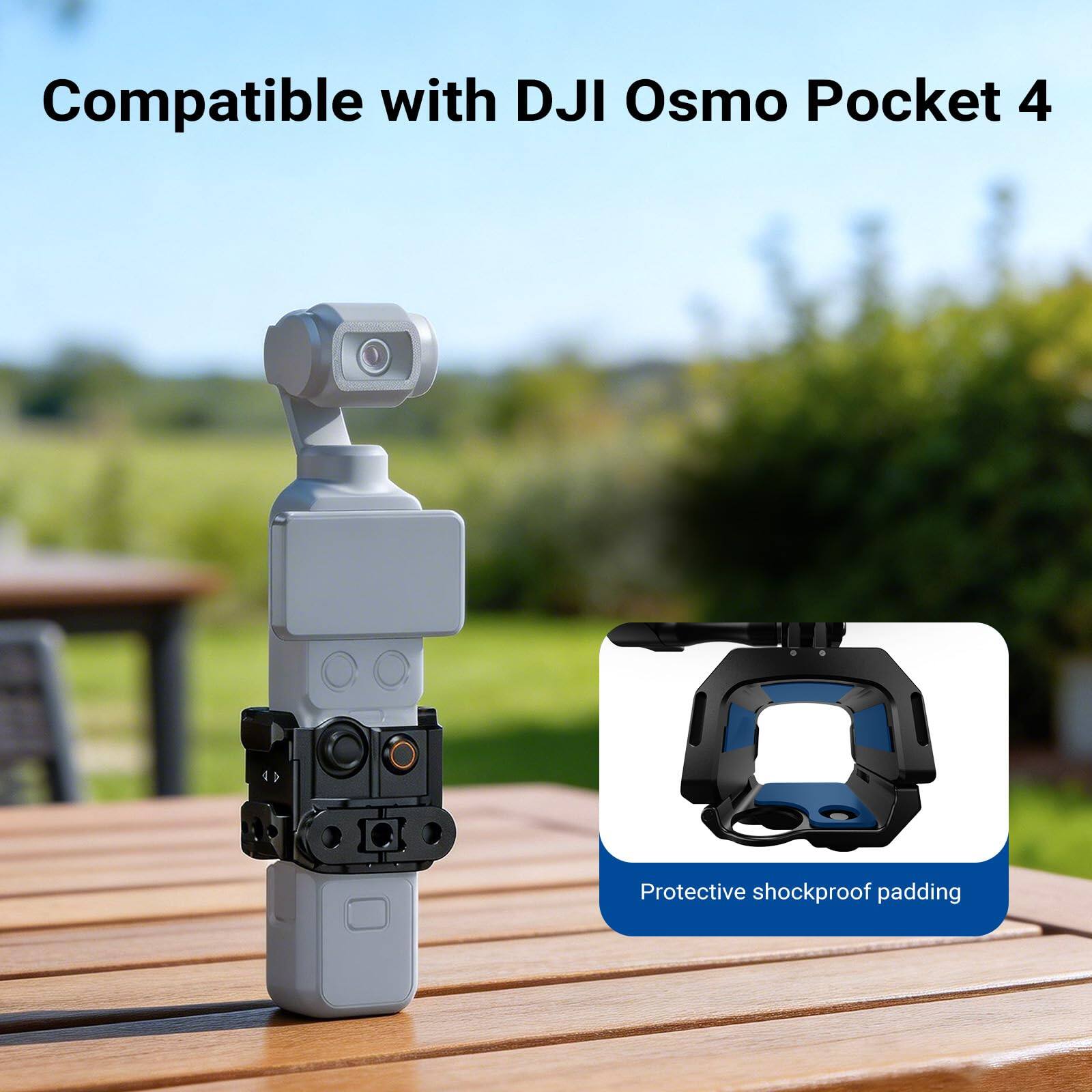 Compatible with DJI Osmo Pocket 4  
Protective shockproof padding