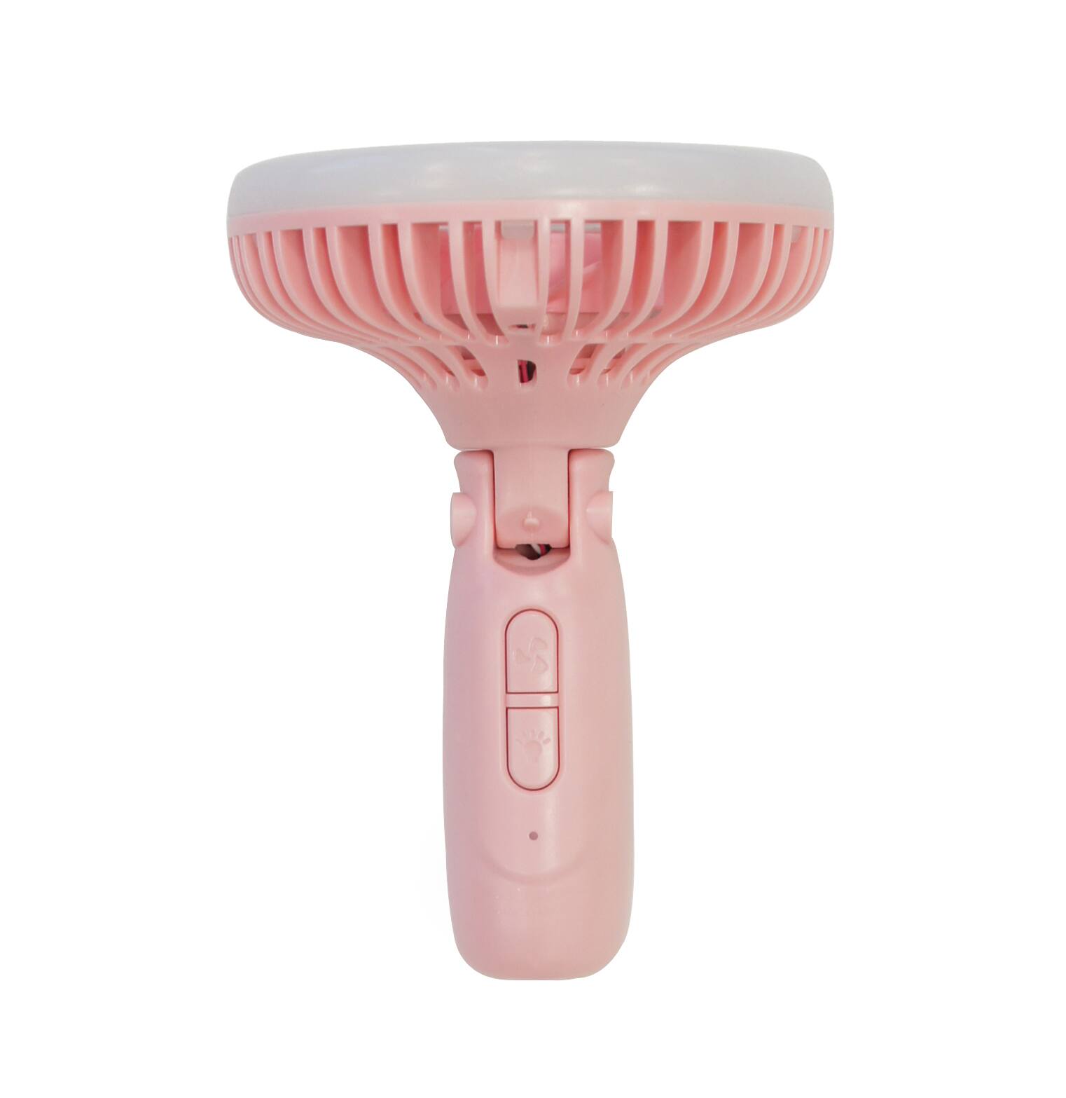 Angle. Sunpentown - Personal Hand-Held Fan - Pink.