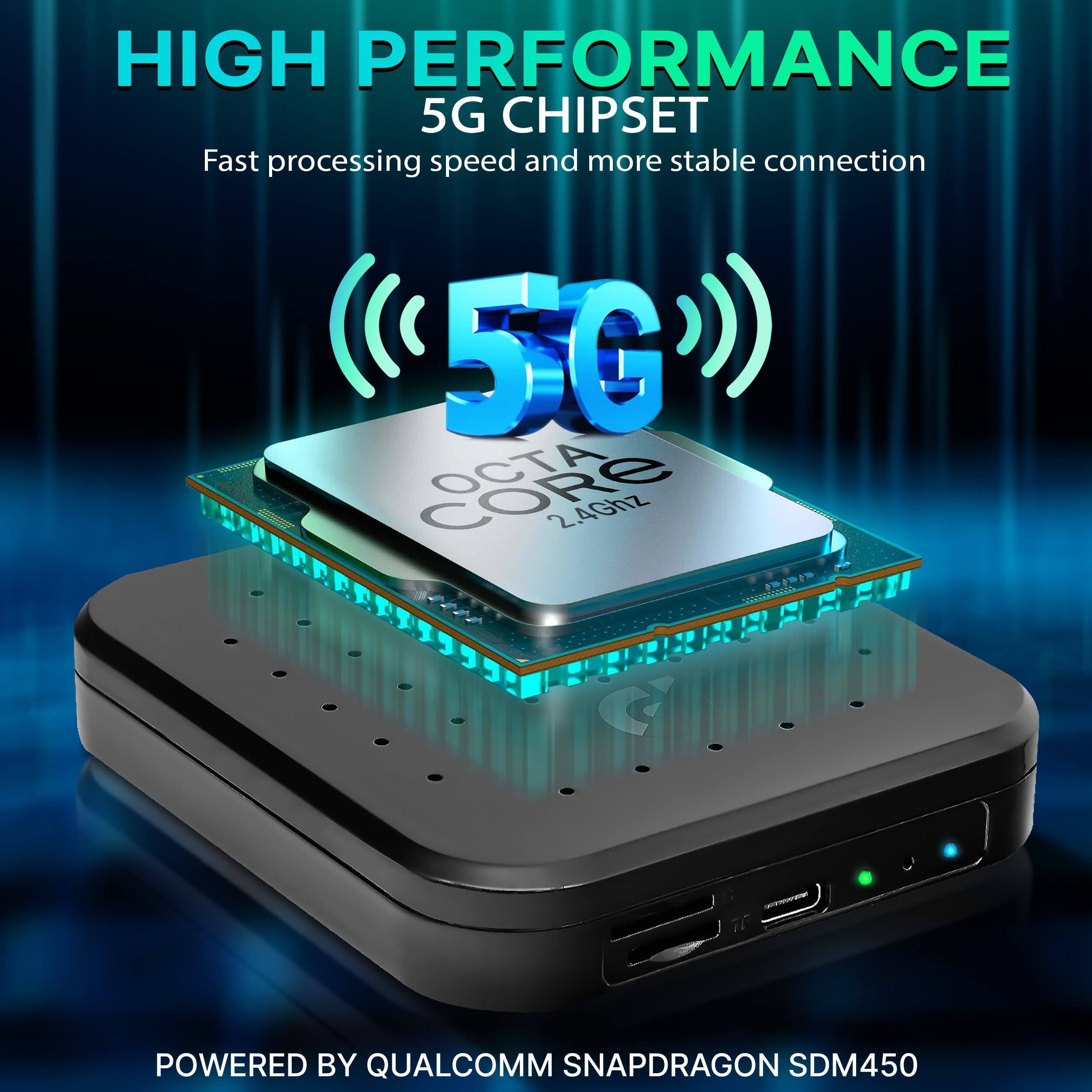 HIGH PERFORMANCE 5G CHIPSET  
Fast processing speed and more stable connection  
5G OCTA CORE 2.4Ghz  
POWERED BY QUALCOMM SNAPDRAGON SDM450
