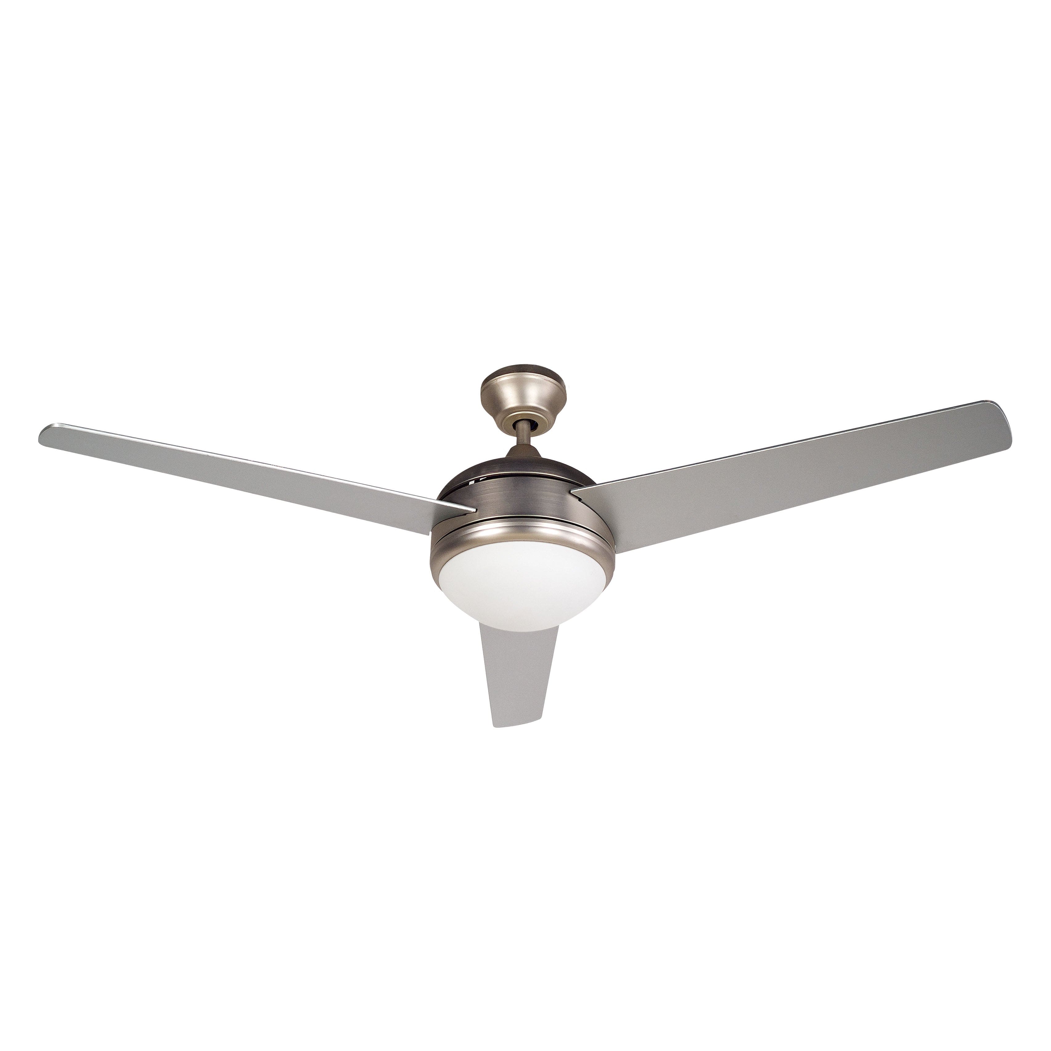 Black+Decker - 52 inch 3 - Blade Ceiling Fan with Remote Control - Silver