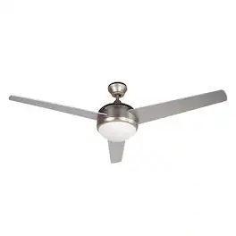 Black+Decker - 52 inch 3 - Blade Ceiling Fan with Remote Control - Silver
