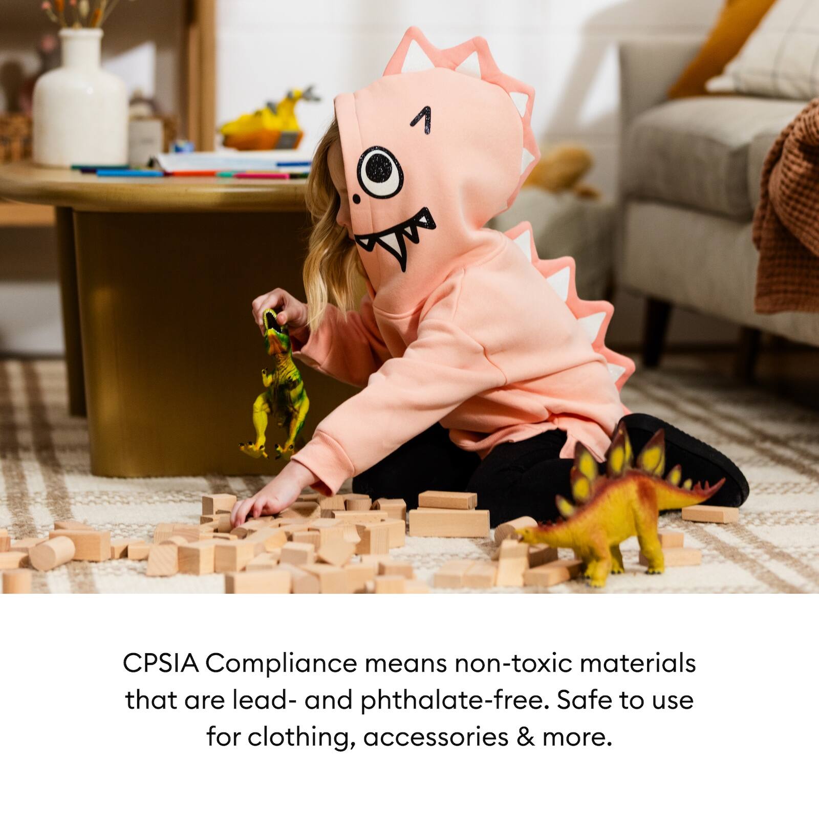 CPSIA Compliance means non-toxic materials that are lead- and phthalate-free. Safe to use for clothing, accessories & more.