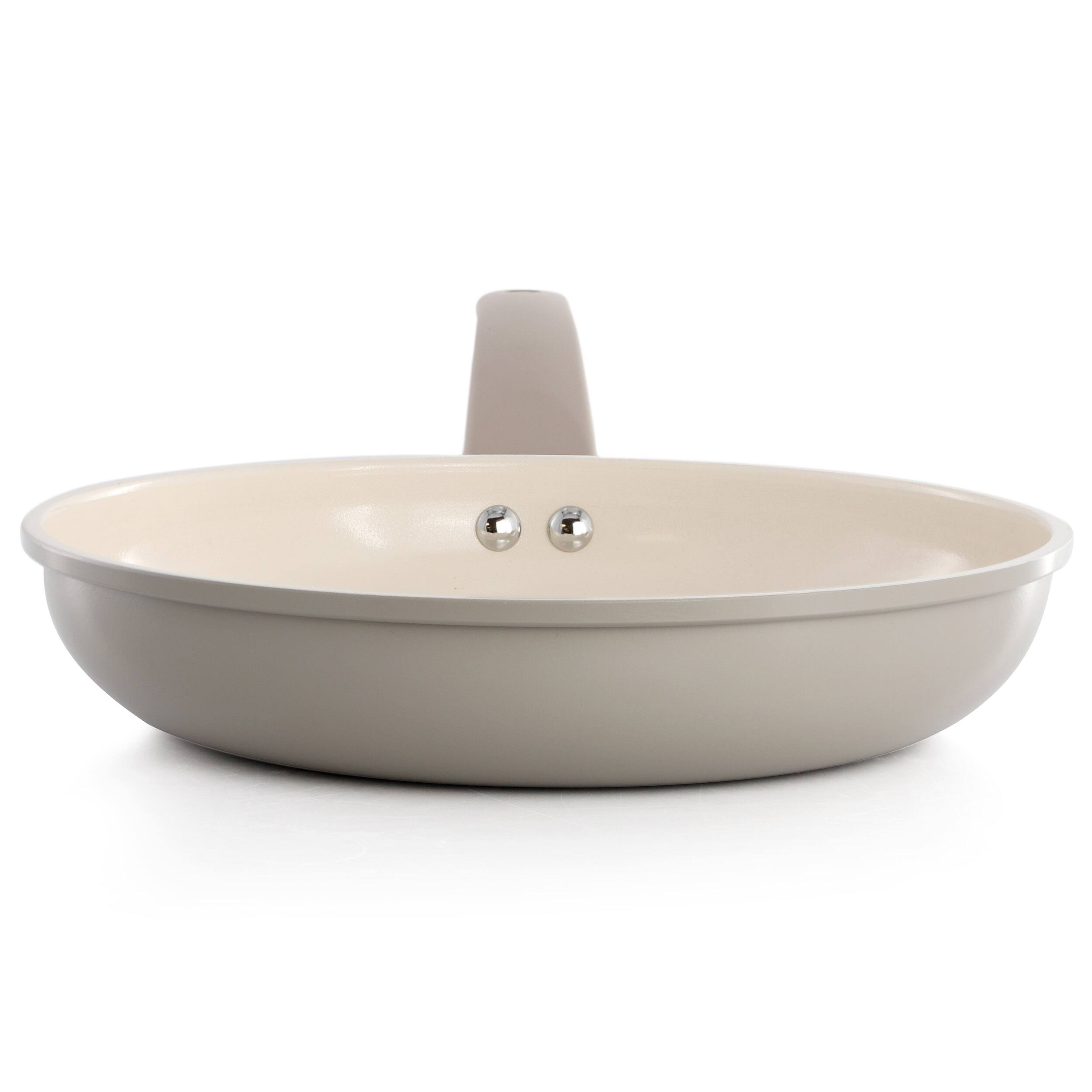 Alt View 1. Oster - Oster Sutterville Choice 12 Inch Ceramic Nonstick Frying Pan in Beige - Beige.