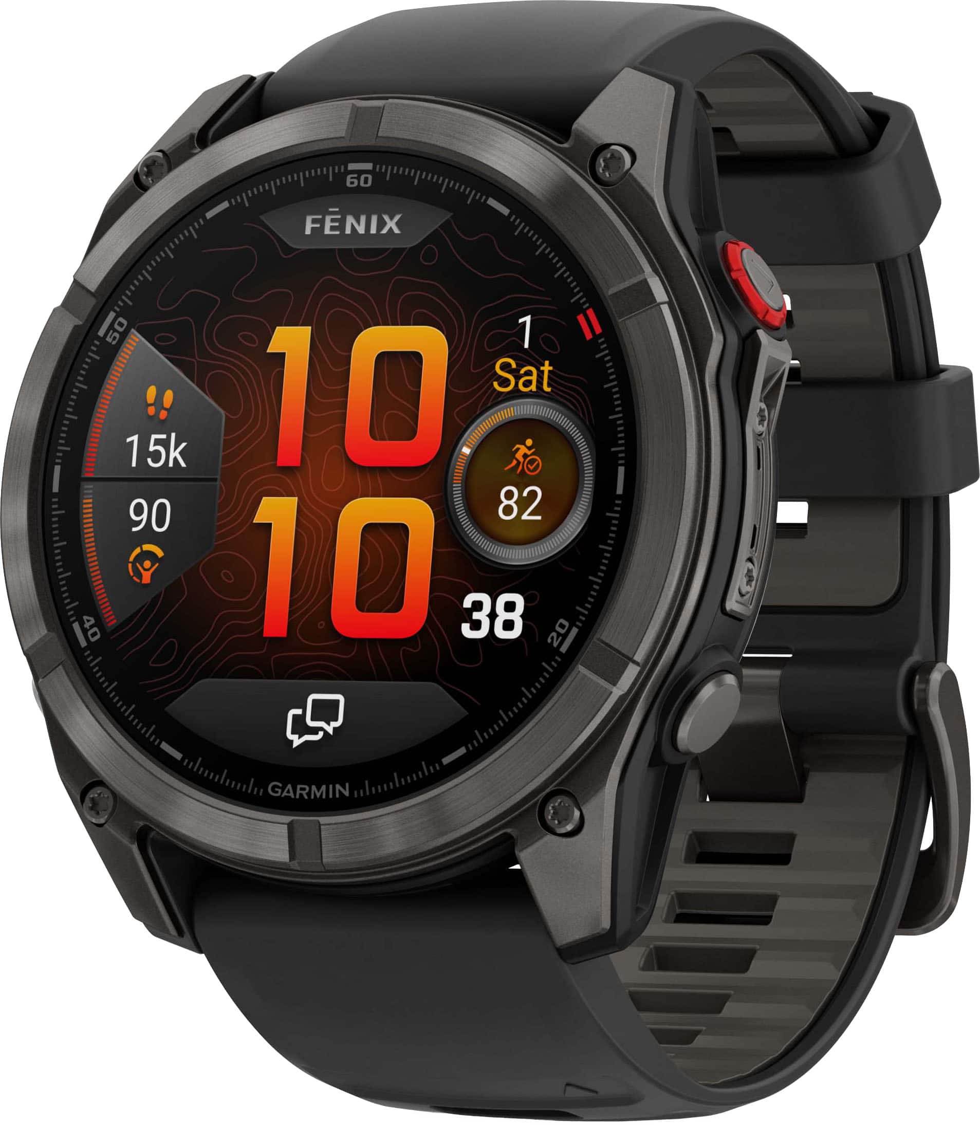 Garmin - fēnix 8 Pro AMOLED Sapphire GPS Smartwatch 51mm Fiber-reinforced polymer - Carbon Gray DLC Titanium - (2025) - Front_Zoom