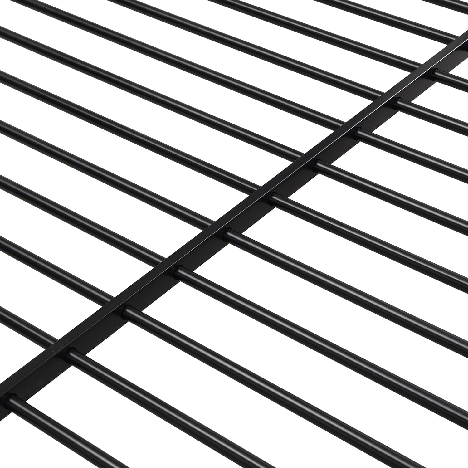 Alt View 7. Trinkets Crazed - Twin Over Full Bunk Bed with Trundle, Sturdy Metal Frame Beds, Twin Over with 2 Ladders - black.