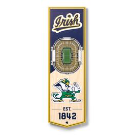 YouTheFan - Notre Dame Fighting Irish 6'' x 19'' 3D StadiumView Banner - Multicolor