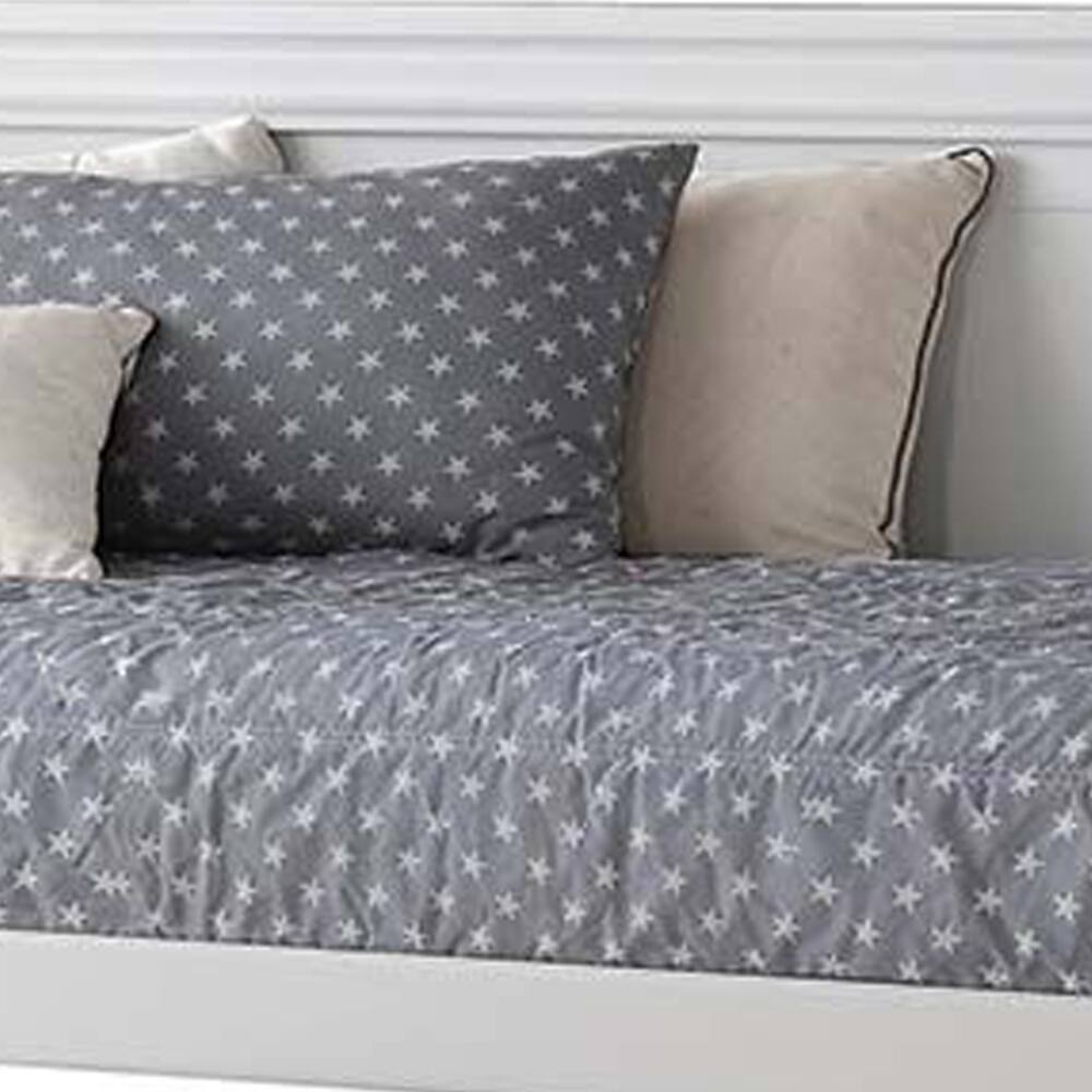 Alt View 3. Manhattan Lane - Piya Transitional Wooden Day Bed with Beveled Edges, White - White.