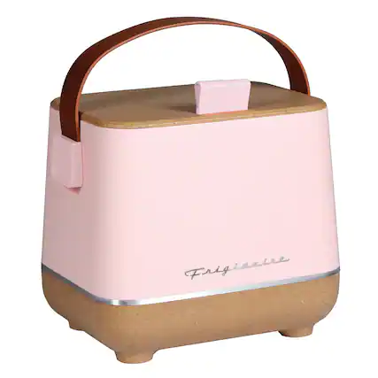 Front. Frigidaire - Frigidaire Efmis310-pink Top-opening 6-can Beverage Insulated Fridge/cooler, Cork (pink) - pink.