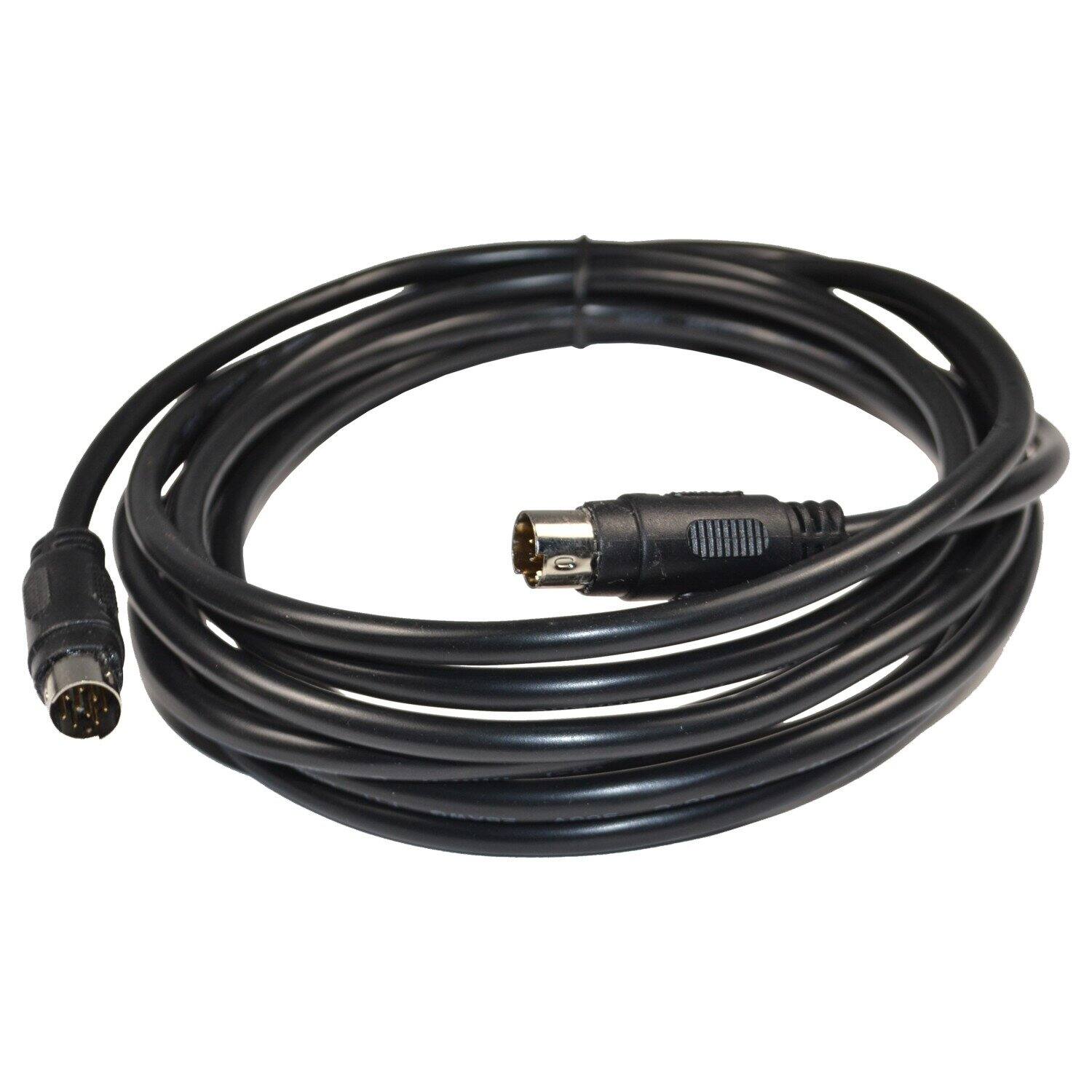Left. HQRP - 9-Pin Mini-DIN M/M Audio Input Cable 9 ft Replacement for Bose 302580-1001 Lifestyle 135 235 V20 - Black.