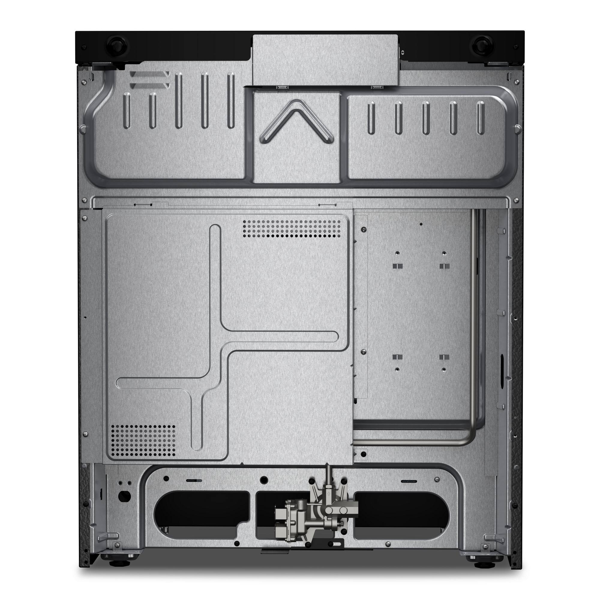 Back. Whirlpool - 5.0 Slide-In Gas Range with Air Cooking Technology - Black.