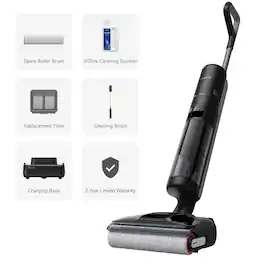 Dreame - H12 Pro FlexReach Wet Dry Vacuum Cleaner, 0 Tangle Cordless Vacuum Mop All-in-One for Hard Floors - Black